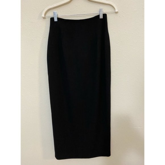 VINTAGE 80’s JJ FARMER Wool Crêpe Pencil Skirt 4 - Picture 1 of 4